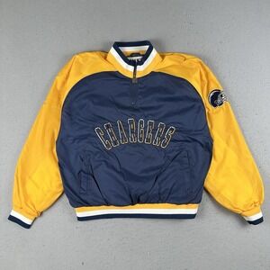 Vintage 90s San Diego Chargers Jacket Men's XL Blue Pullover Chalk Line